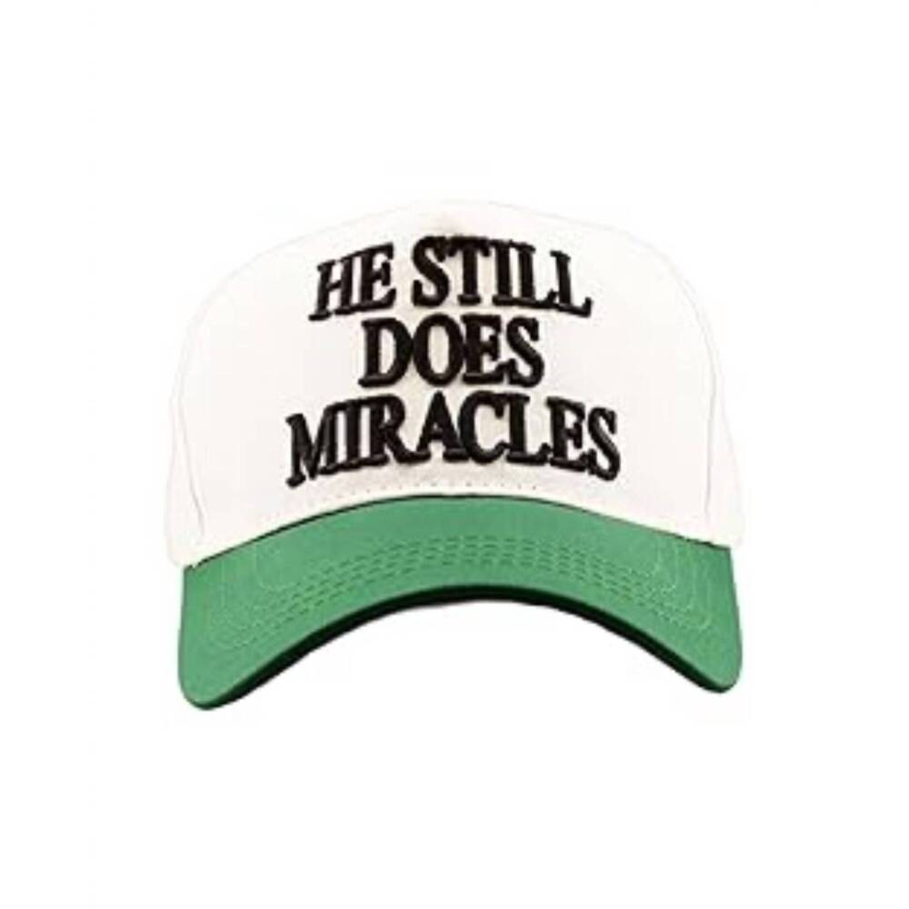 NEW JENESSA WAIT women's he still does miracles hat in black/ white
